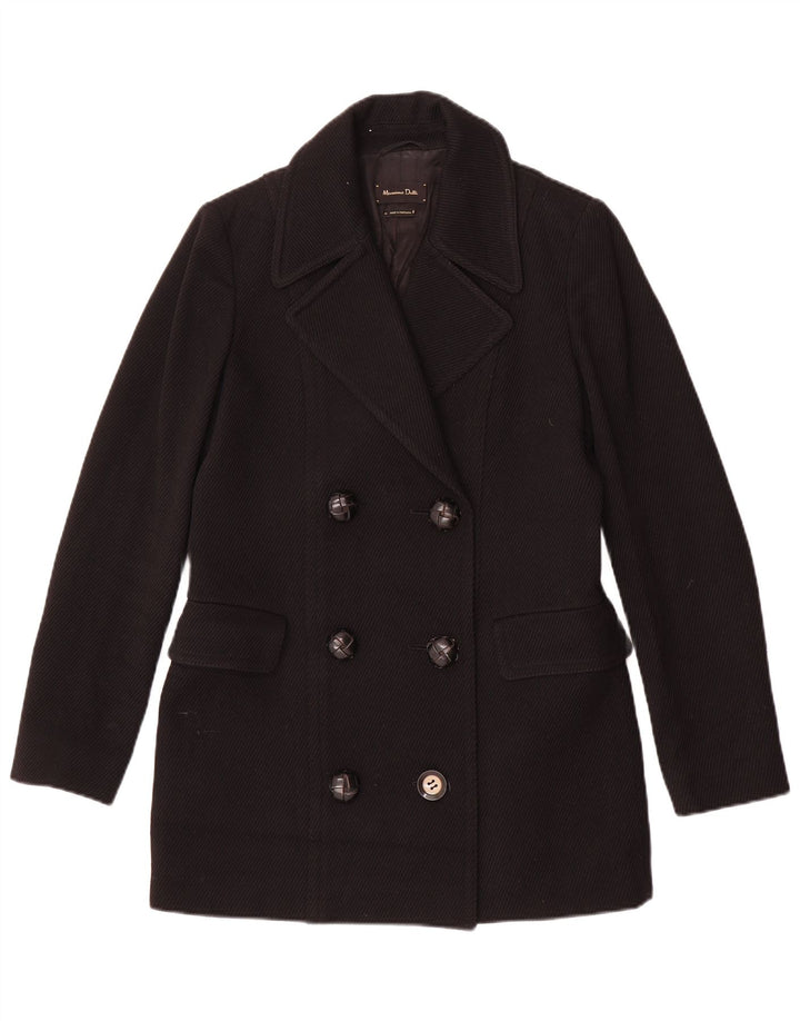 Cappotto doppiopetto da donna Massimo Dutti EU 38 piccolo in lana nera