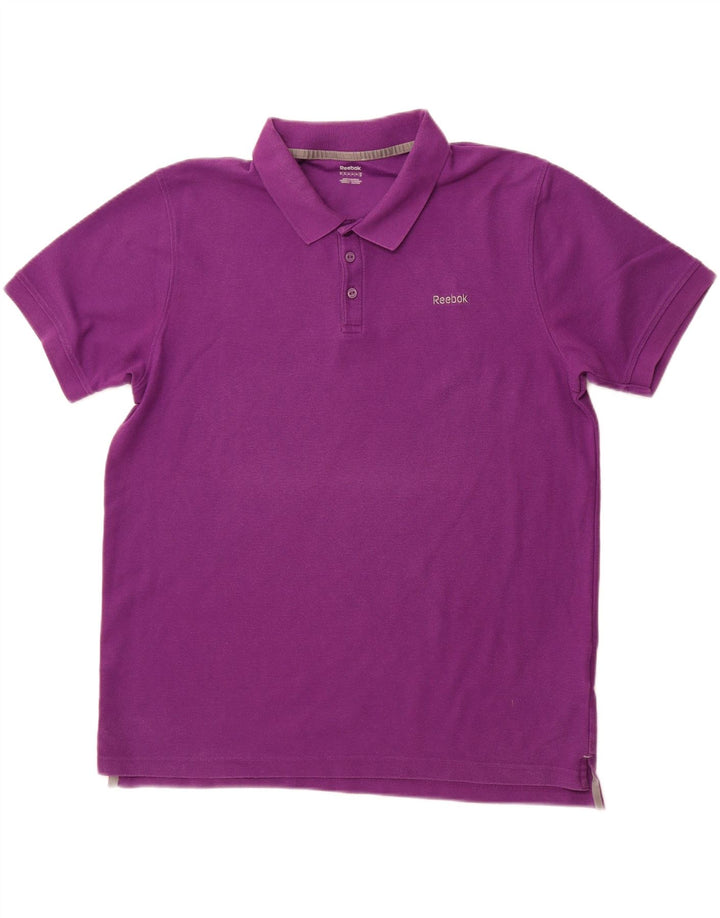 Polo REEBOK da uomo XL in cotone viola