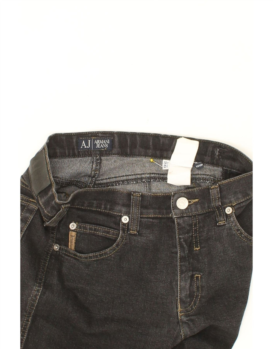 ARMANI Womens Tapered Jeans W28 L27 Grey Cotton Vintage Armani and Second-Hand Armani from Messina Hembry 