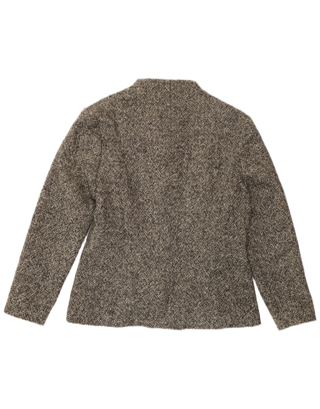 Giacca blazer vintage da donna a 3 bottoni UK 12 grigio medio chiazzato