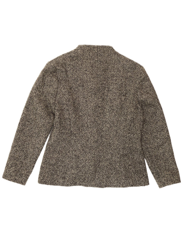 Vintage Womens 3 Button Blazer Jacket UK 12 Medium Grey Flecked