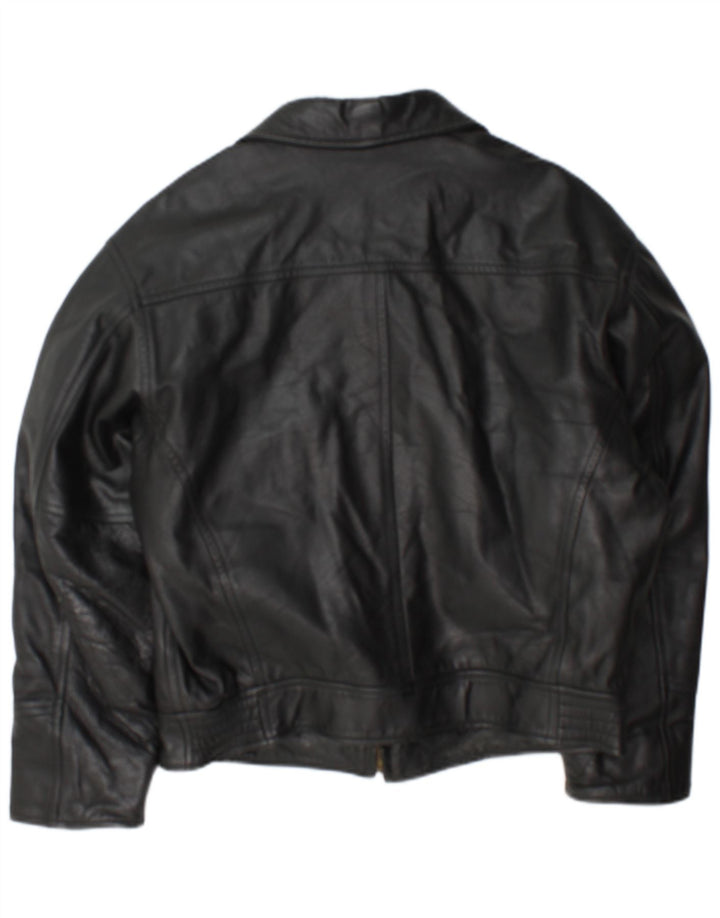 Giacca in pelle da uomo Jeanseria Del Corso UK 36 piccola nera