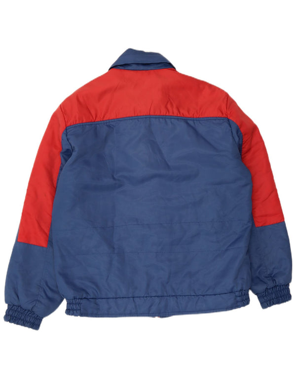 Giacca imbottita vintage da uomo IT 52 XL Poliestere color block blu