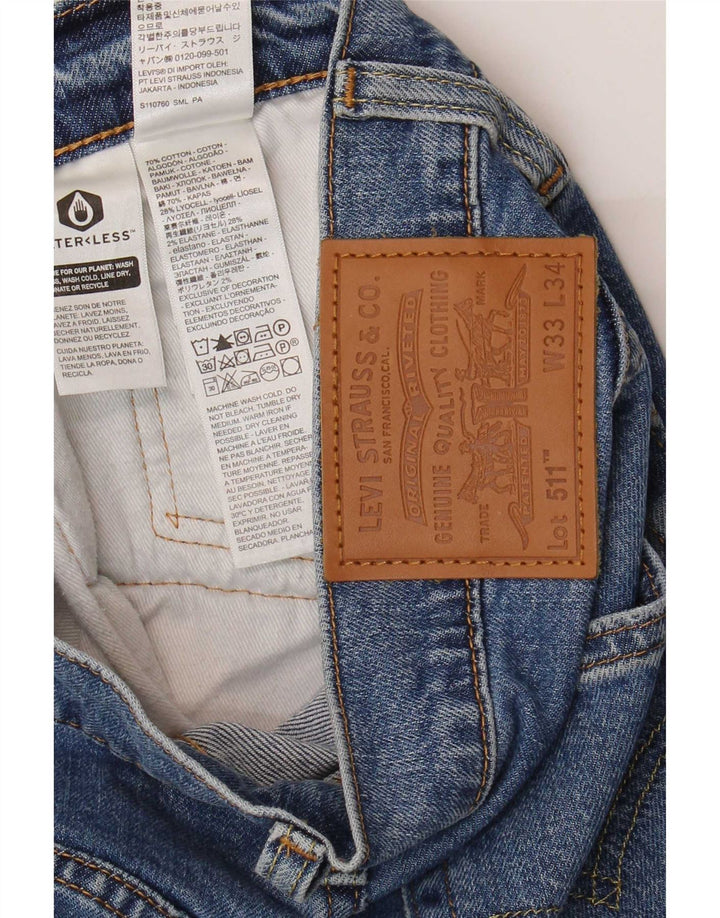 Jeans Levi's Uomo 511 Slim W33 L34 Cotone Blu