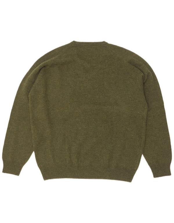 Maglione Kappa da uomo con scollo a V 2XL Lana vergine kaki