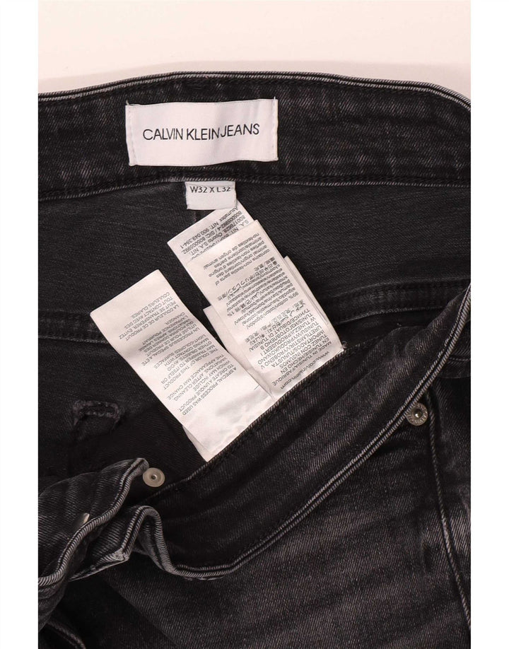 Jeans slim da uomo Calvin Klein W32 L32 cotone grigio