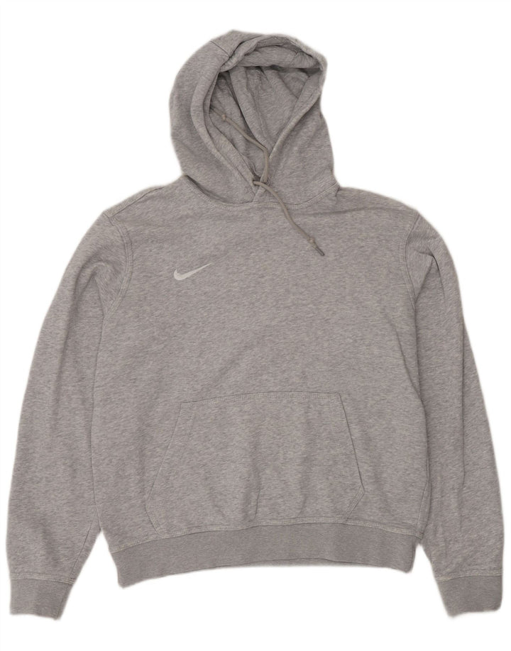 Felpa con cappuccio da uomo Nike in cotone mélange grigio medio