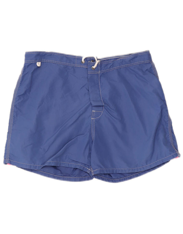 Pantaloncini da bagno da uomo Sundek in nylon a righe blu medio