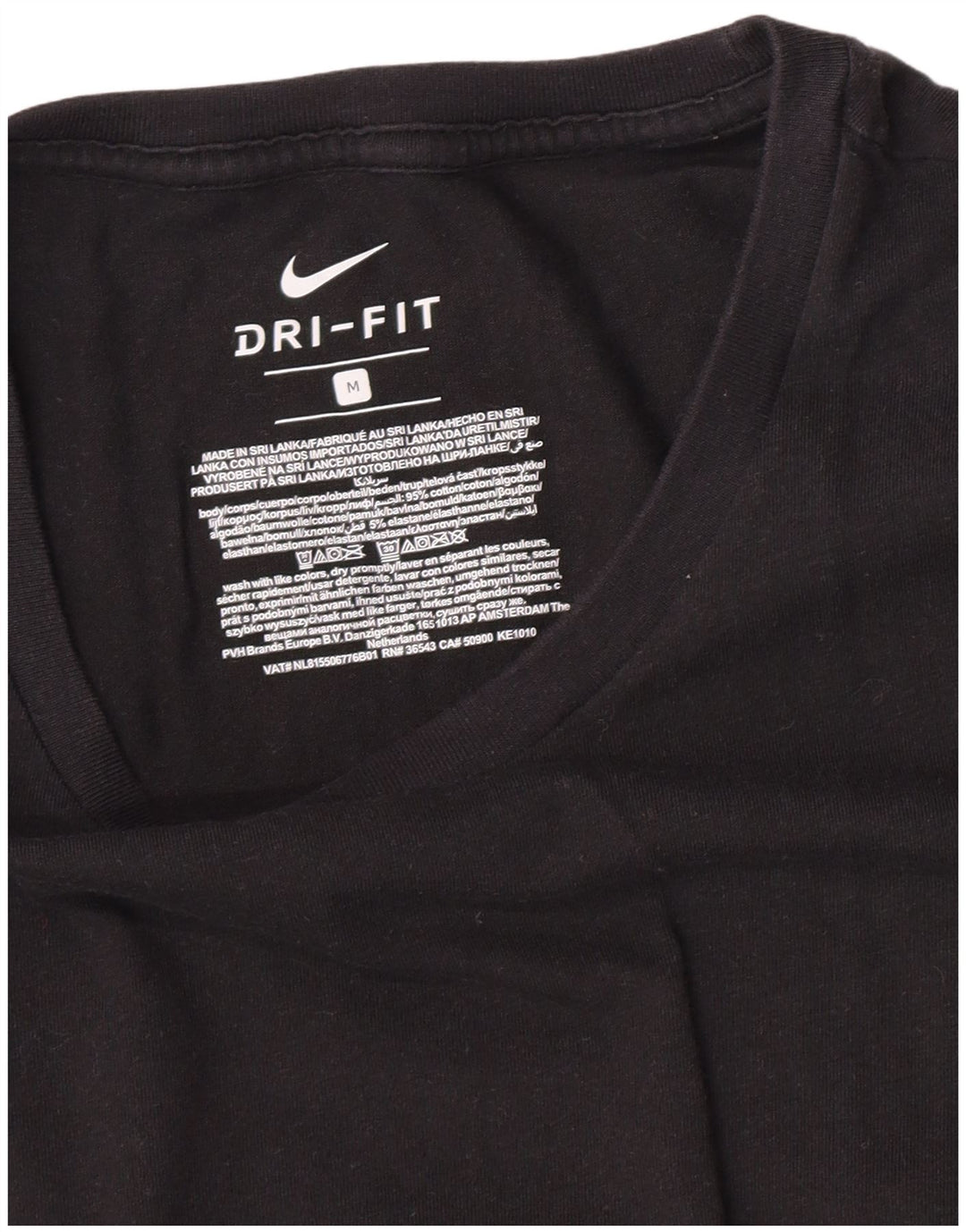 T-shirt Nike Dri Fit da uomo in cotone medio nero