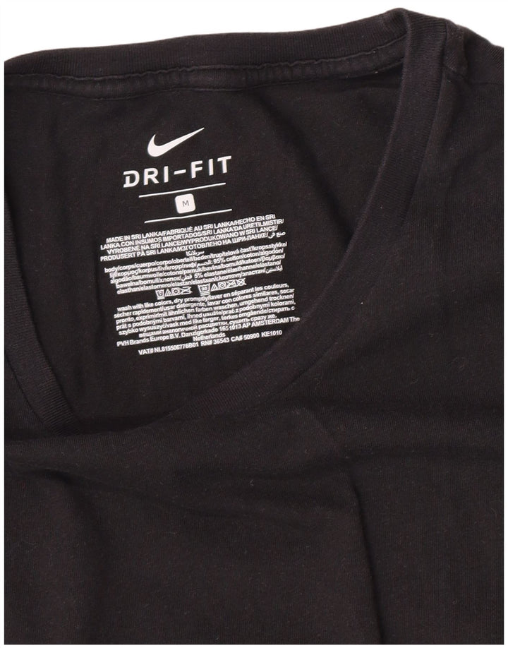 T-shirt Nike Dri Fit da uomo in cotone medio nero