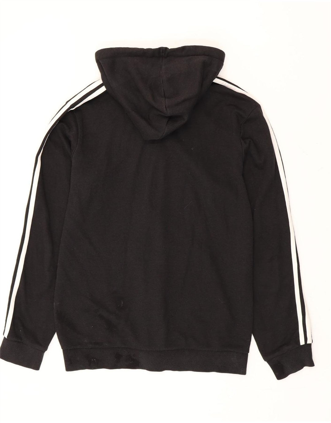 Maglione con cappuccio e zip Adidas da uomo in cotone nero medio