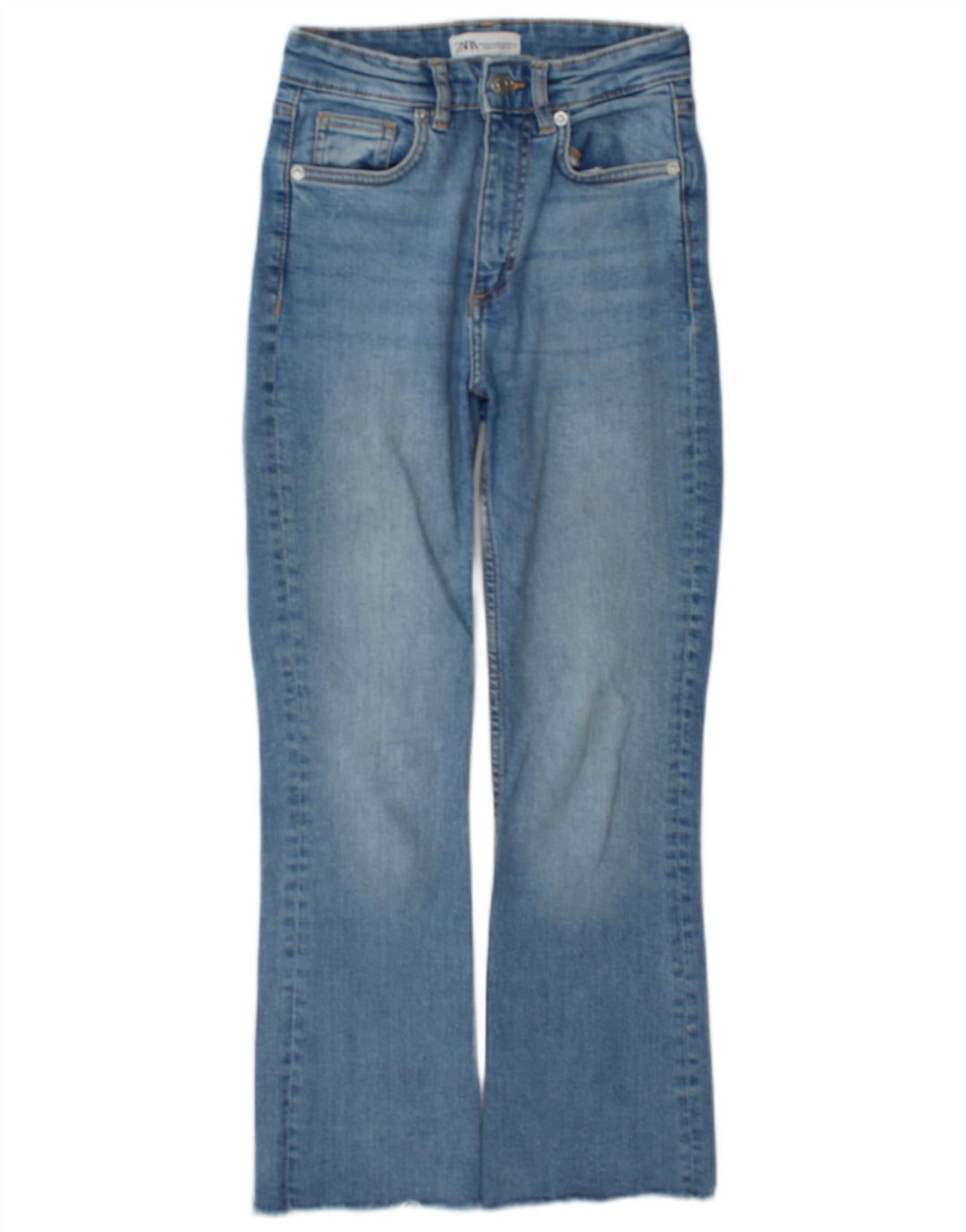 Jeans Bootcut da donna Zara EU 34 2XS W24 L26 Cotone blu