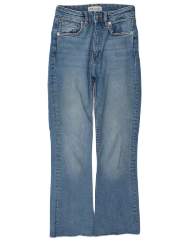 Jeans Bootcut da donna Zara EU 34 2XS W24 L26 Cotone blu