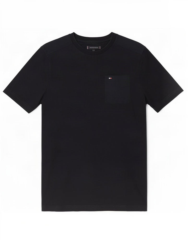 T-shirt da uomo Tommy Hilfiger Top in cotone nero medio