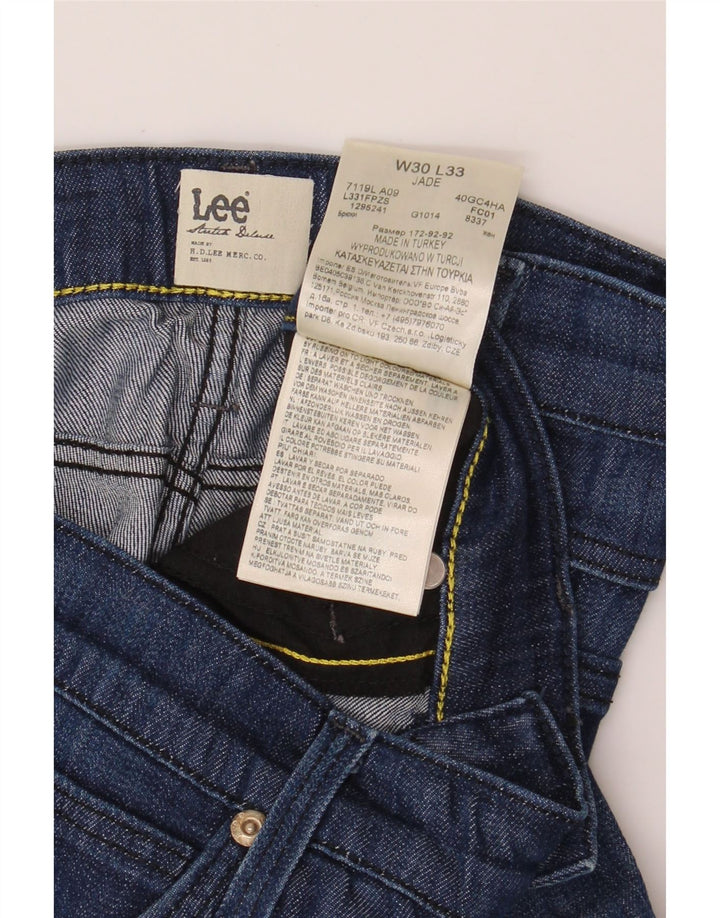 LEE Mens Jade Cropped Slim Jeans W30 L25 Navy Blue Cotton Vintage Lee and Second-Hand Lee from Messina Hembry 