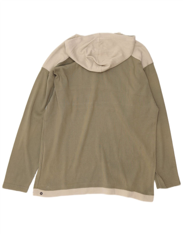 NORTH SAILS Top da uomo con cappuccio, zip e collo a maniche lunghe, colore verde medio