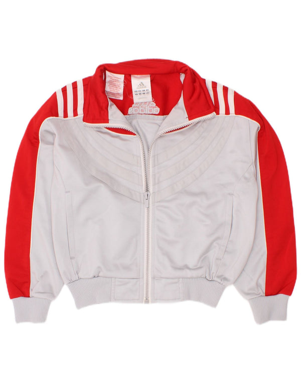 Giacca da ginnastica grafica da ragazzo Adidas 5-6 anni Colorblock grigio