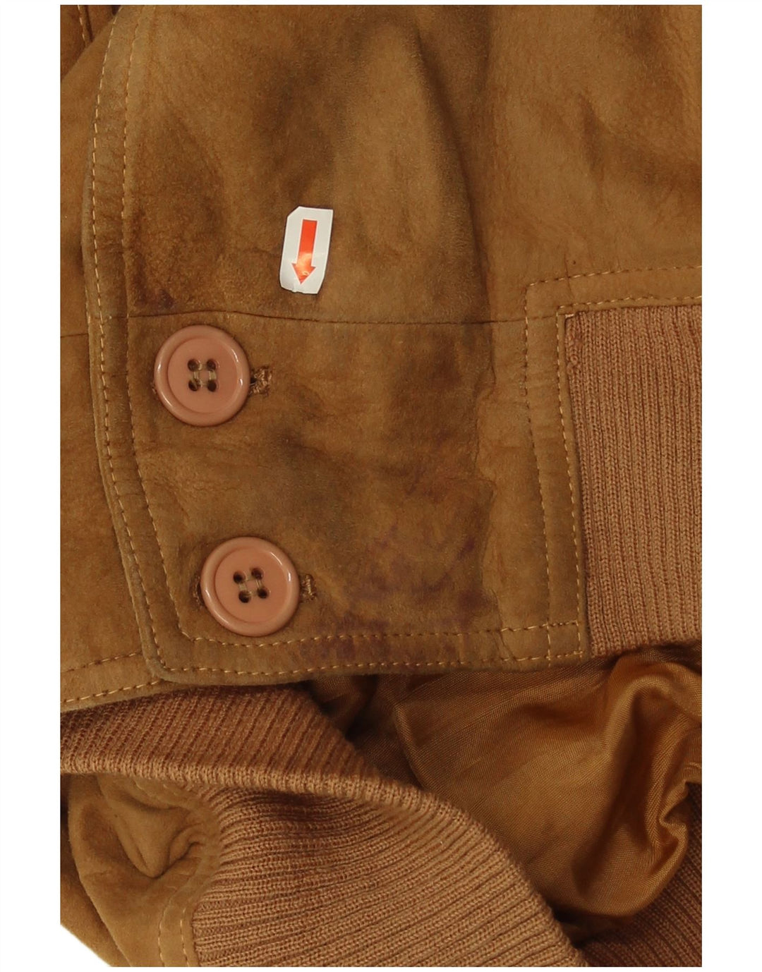 Giubbotto bomber in pelle scamosciata da uomo Maren UK 40 grande pelle scamosciata beige