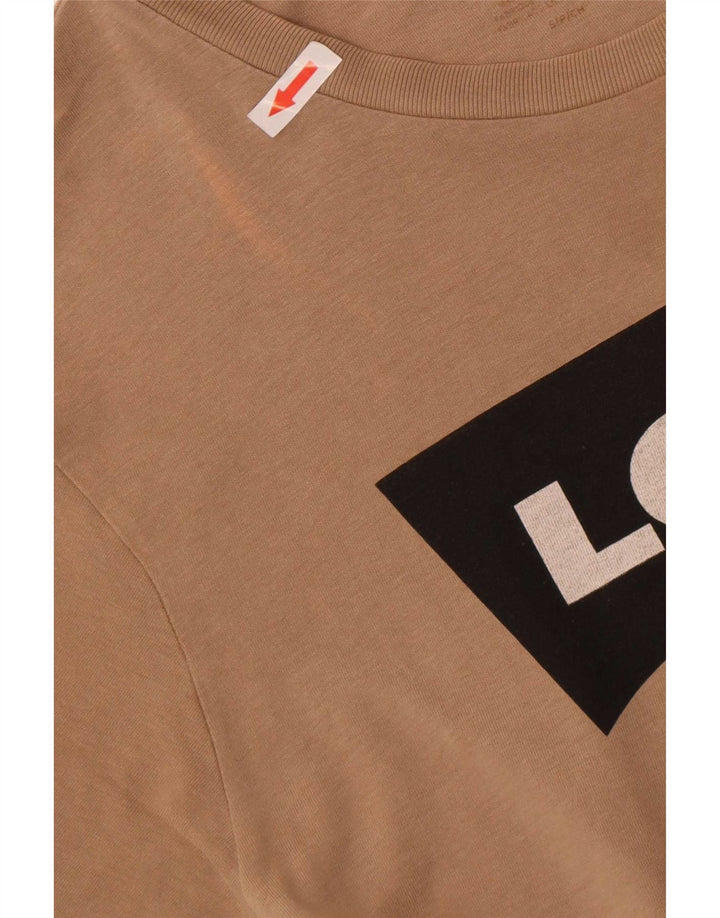 T-shirt grafica da uomo Levi's Top piccola in cotone marrone