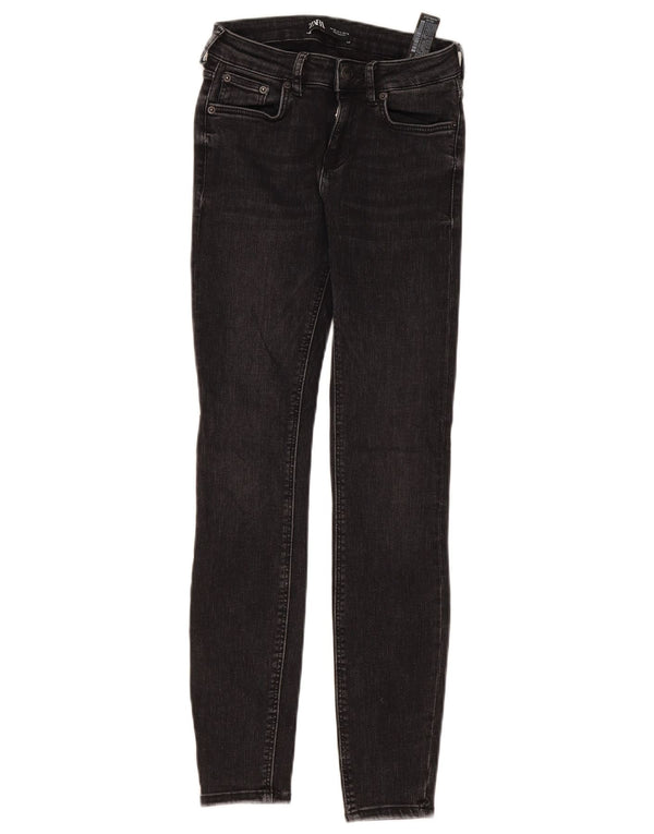 Jeans skinny da donna Zara EU 36 XS W26 L28 cotone nero