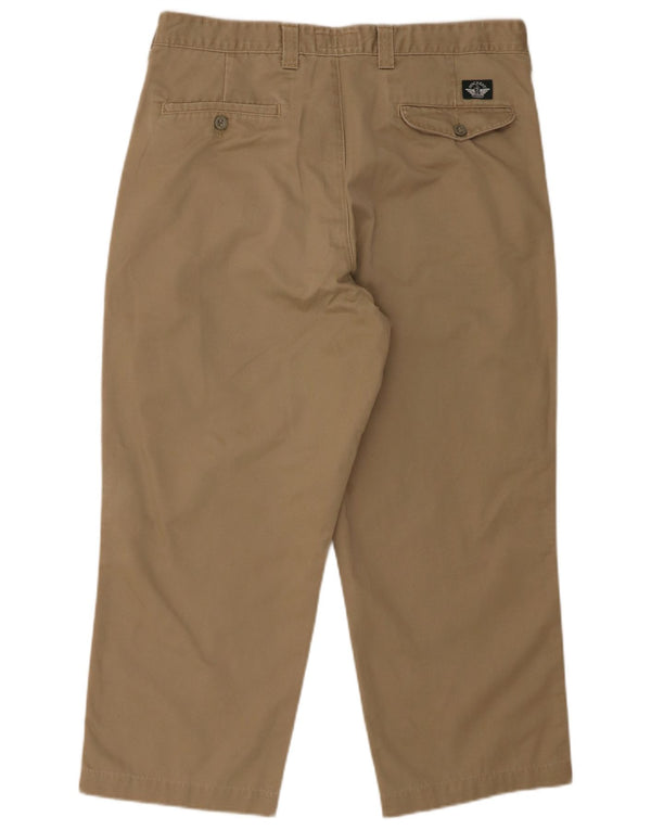 Dockers Mens Crop Pegged Chino Trousers W36 L25 Khaki Cotton