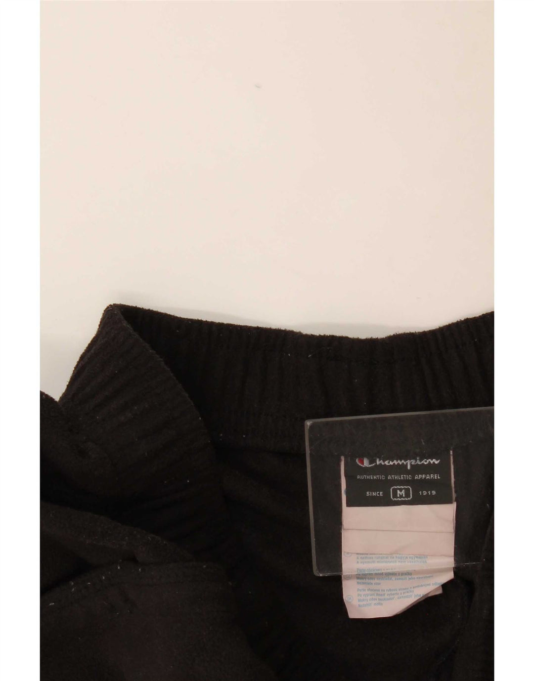 Pantaloni da tuta in pile da uomo Champion, poliestere nero medio