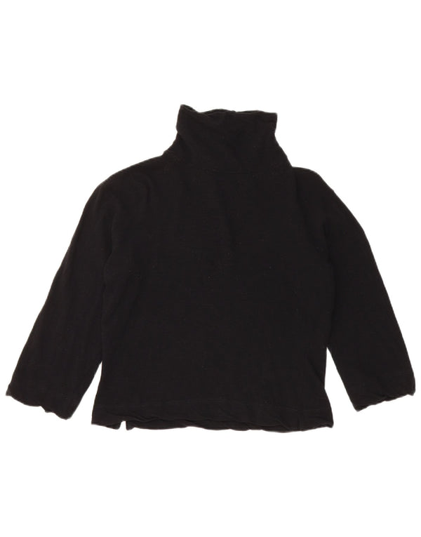 PINKO Maglione corto da donna con collo alto e maniche a 3/4 UK 14 Medio Nero