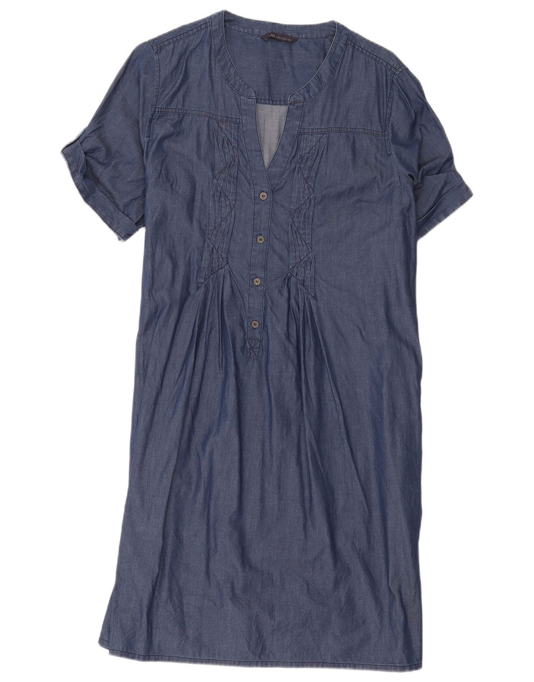 Abito camicia pullover da donna Marks & Spencer UK 16 grande cotone blu
