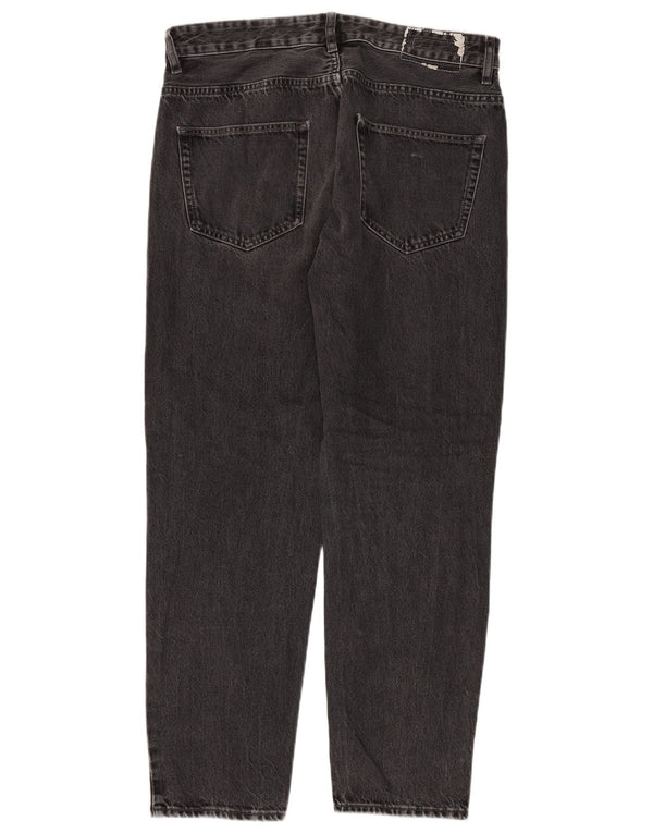Jeans Zara da donna a vita alta EU 42 Large W32 L30 Grigio