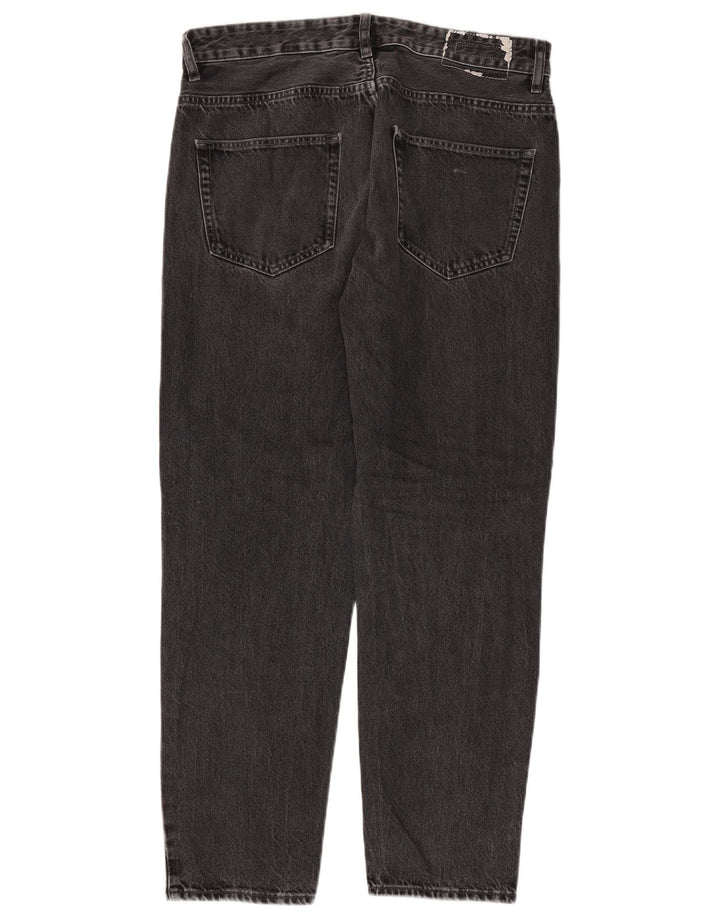 Jeans Zara da donna a vita alta EU 42 Large W32 L30 Grigio