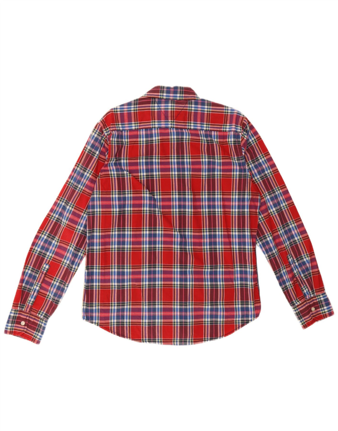 Camicia da uomo Tommy Hilfiger grande cotone a quadri rossi