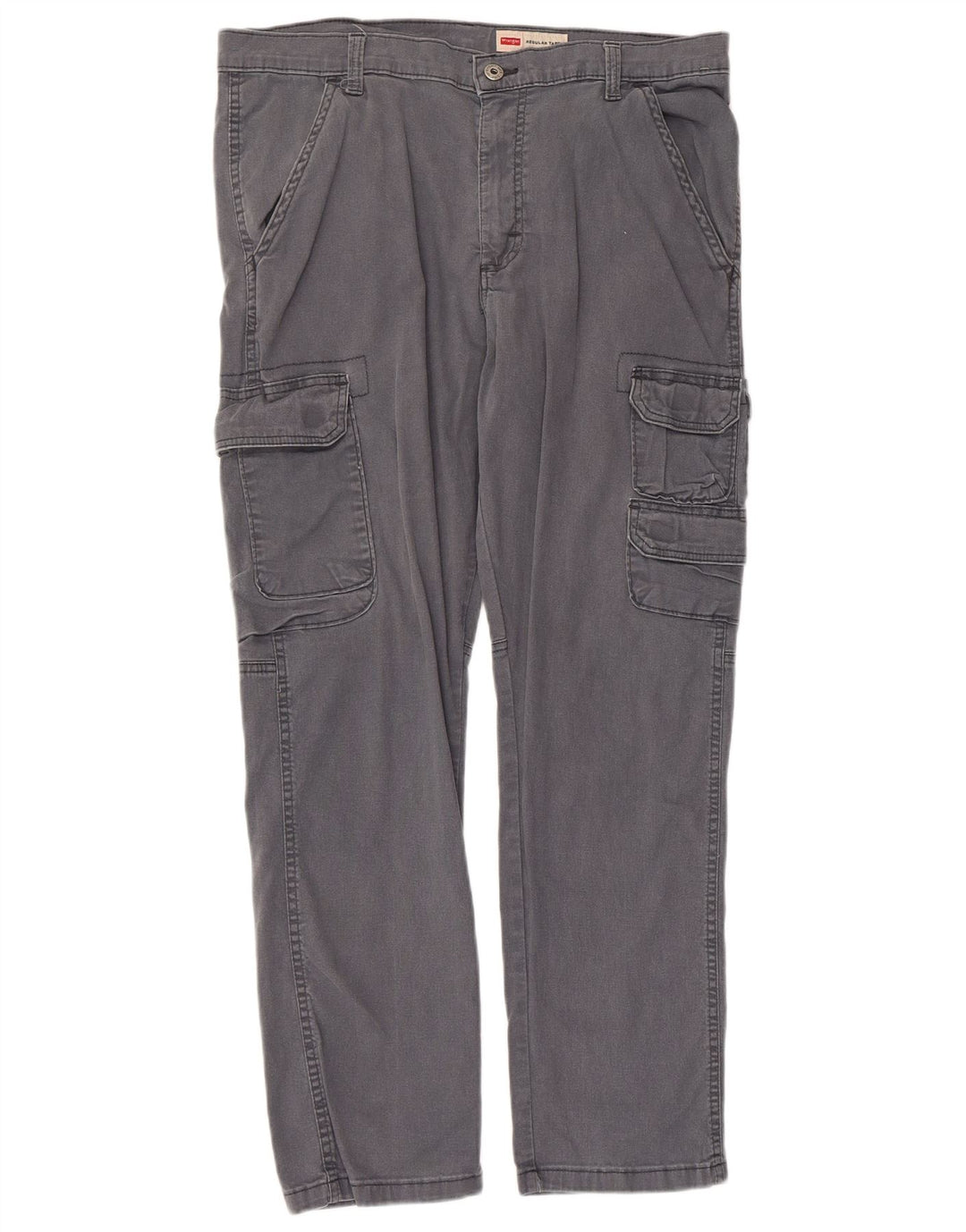 Pantaloni cargo affusolati regolari da uomo Wrangler W33 L30 in cotone grigio