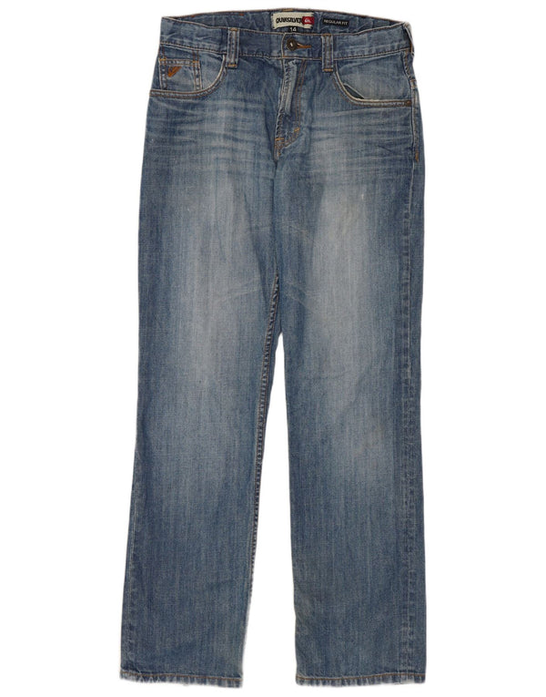 Jeans dritti Quiksilver da ragazzo vestibilità regolare 13-14 anni W28 L29 cotone blu