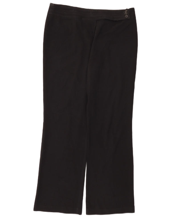 Marks & Spencer Womens Loose Fit Casual Trousers UK 16 Large W36 L33 Black