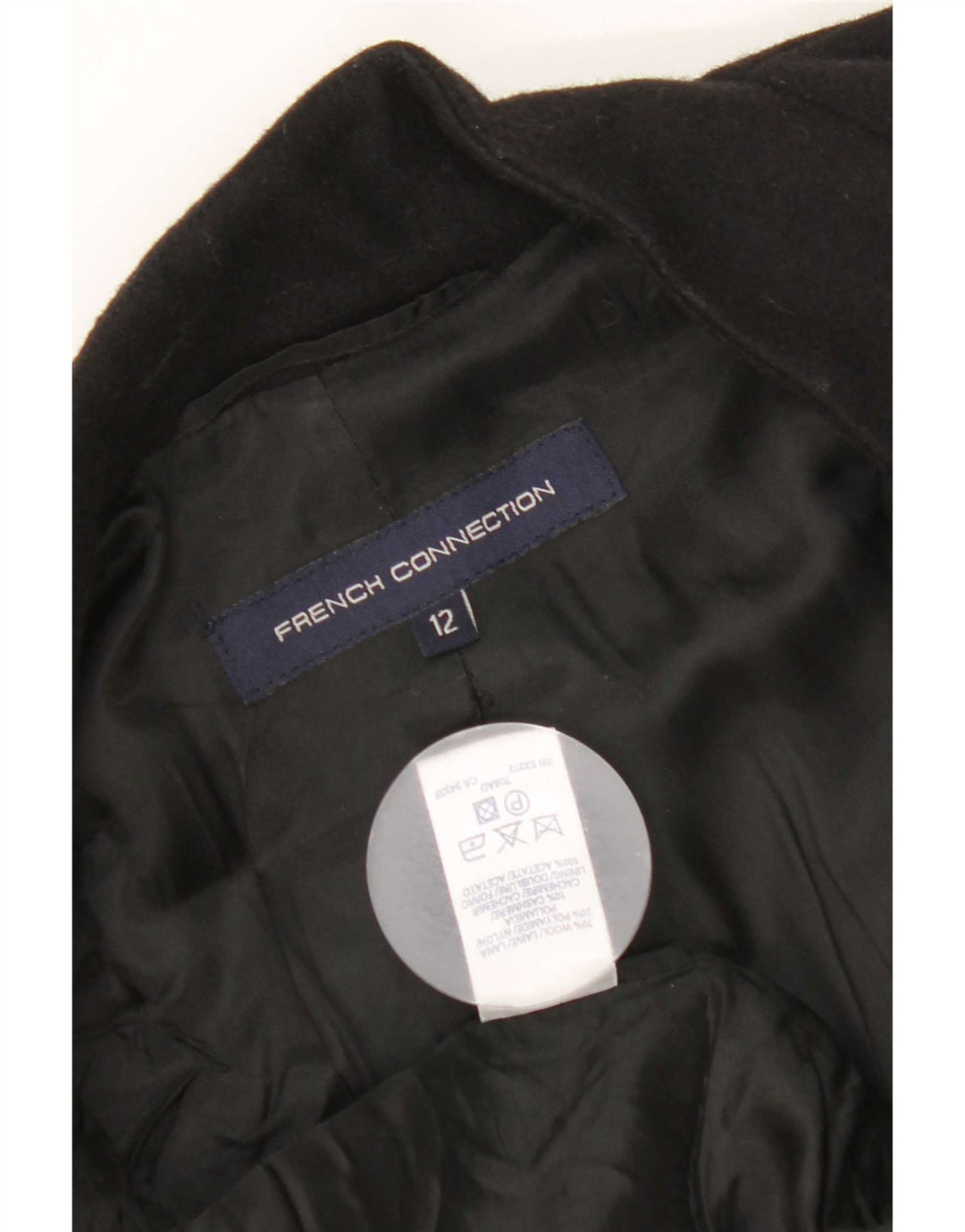 Cappotto oversize da donna French Connection UK 12 Lana nera media