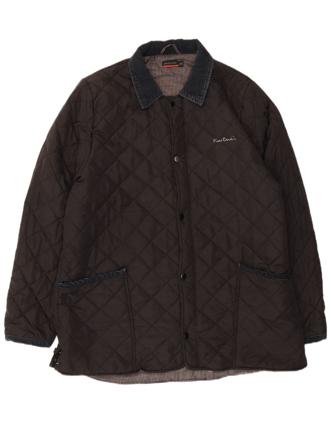 PIERRE CARDIN Giacca trapuntata da uomo UK 44 2XL Poliestere nero