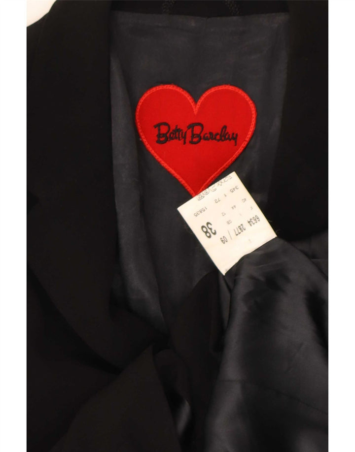 Giacca blazer lunga a 4 bottoni da donna Betty Barclay UK 12 media nera