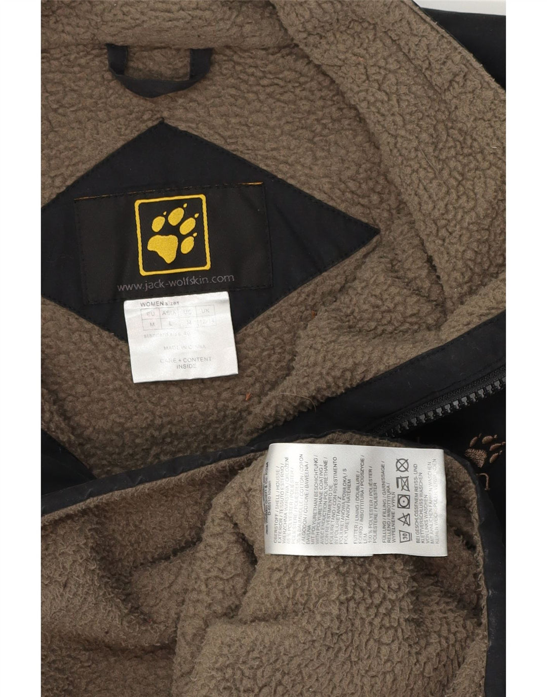 Giacca a vento da donna Jack Wolfskin UK 12/14 poliestere nero medio