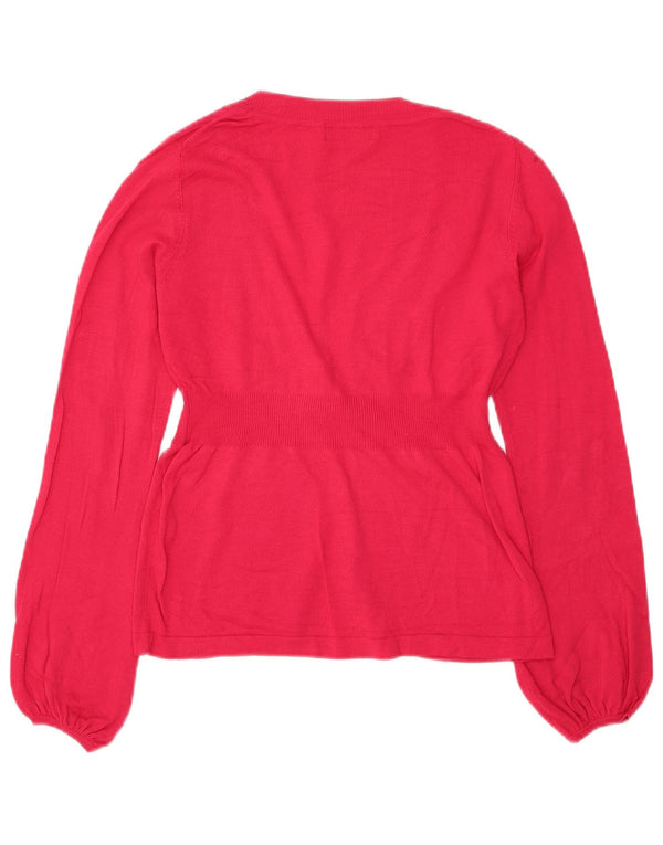 Maglione cardigan da donna Marks & Spencer UK 8 Small Rosa Viscosa