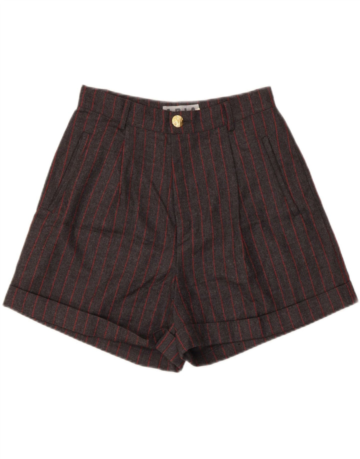 Set da 2 pezzi doppio petto da donna Aria UK 14 medio W26 lana a righe grigie