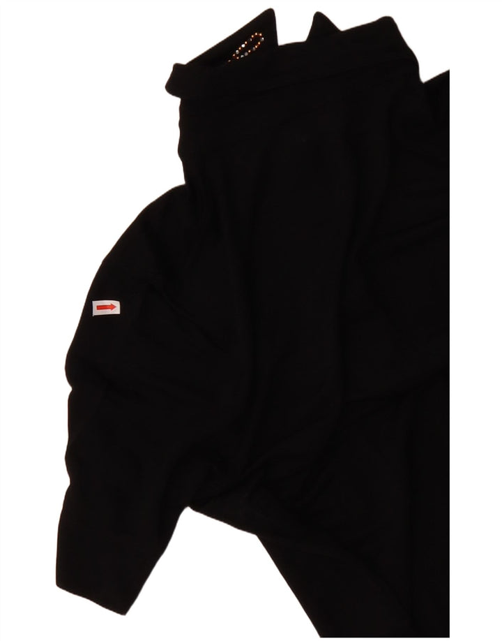 GATTINONI Womens Polo Shirt IT 48 XL Black Viscose
