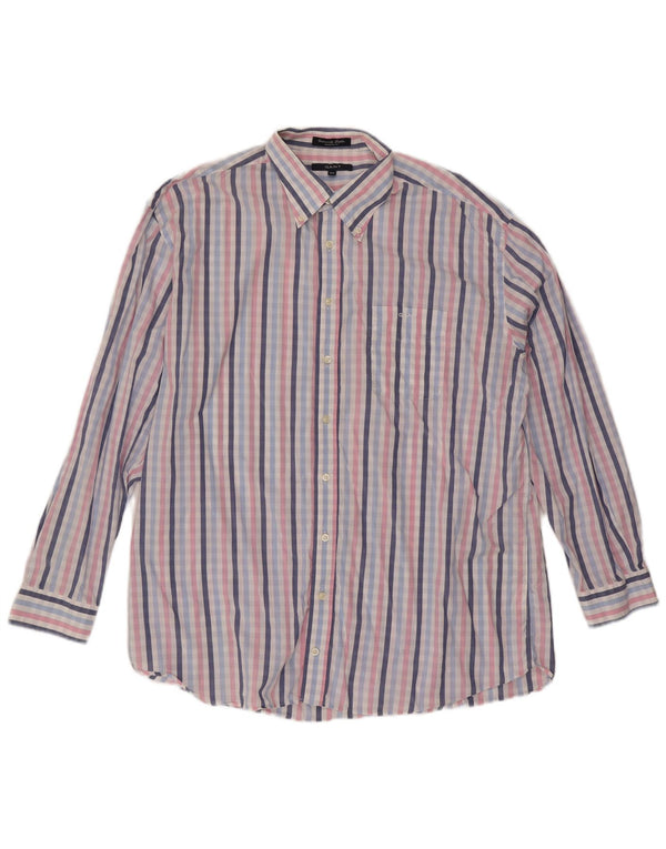 Camicia Gant da uomo vestibilità regolare 2XL in cotone a quadri multicolore