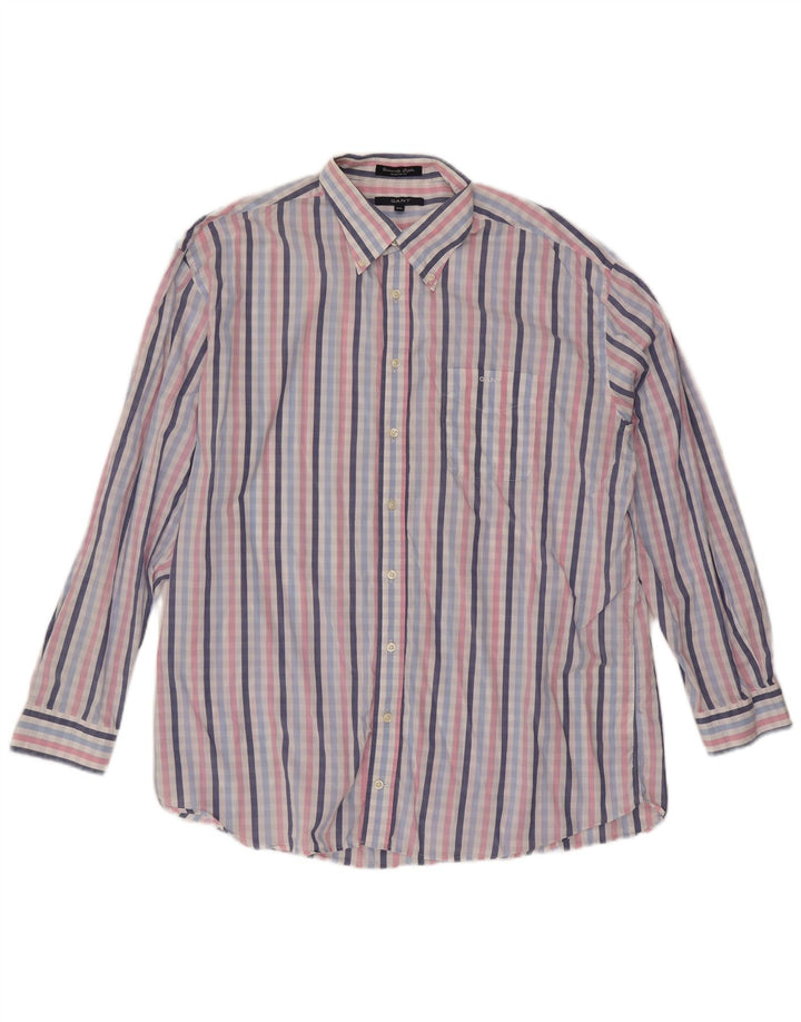 Camicia Gant da uomo vestibilità regolare 2XL in cotone a quadri multicolore
