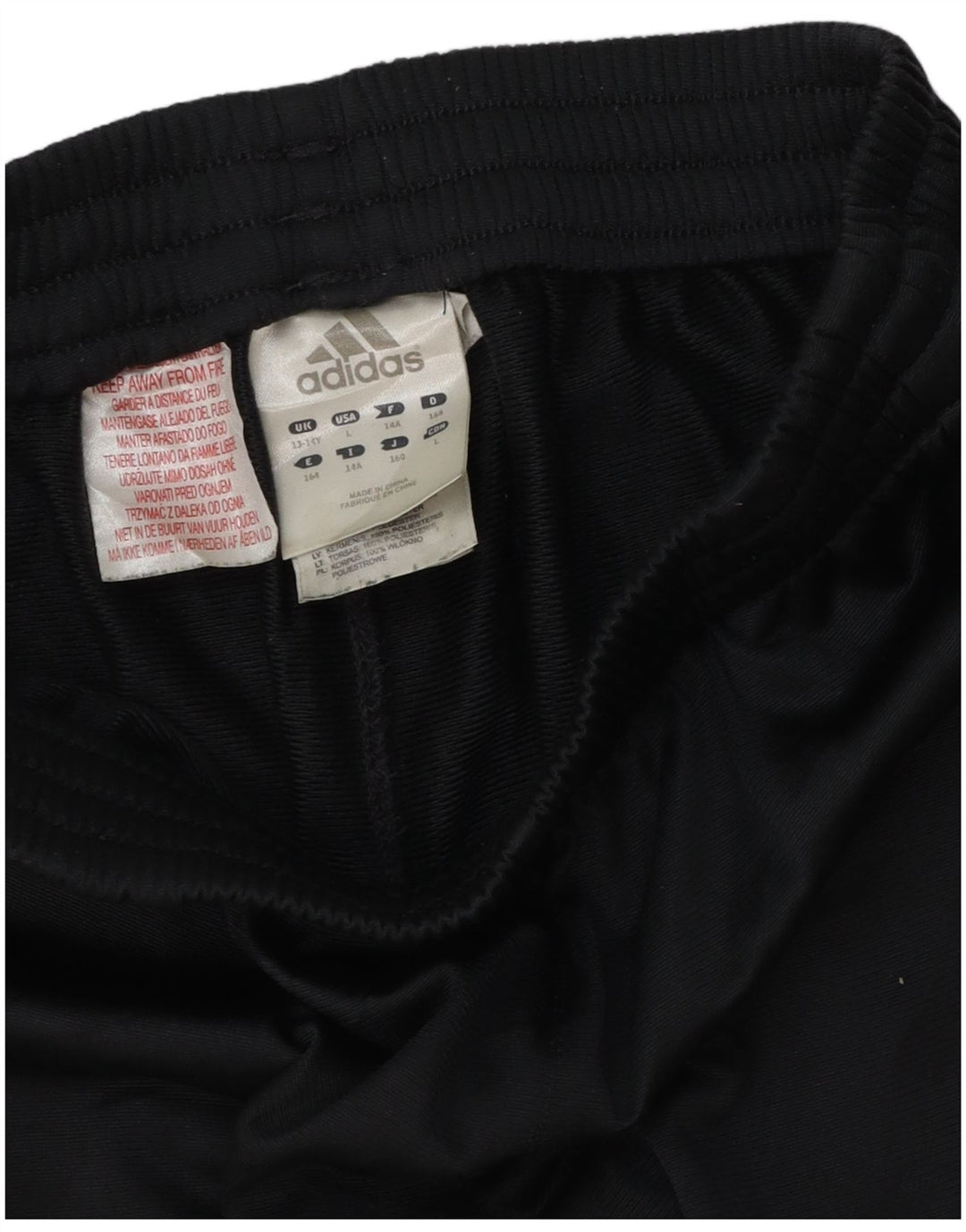 Pantaloni della tuta da ragazzo Adidas 13-14 anni Poliestere color block nero