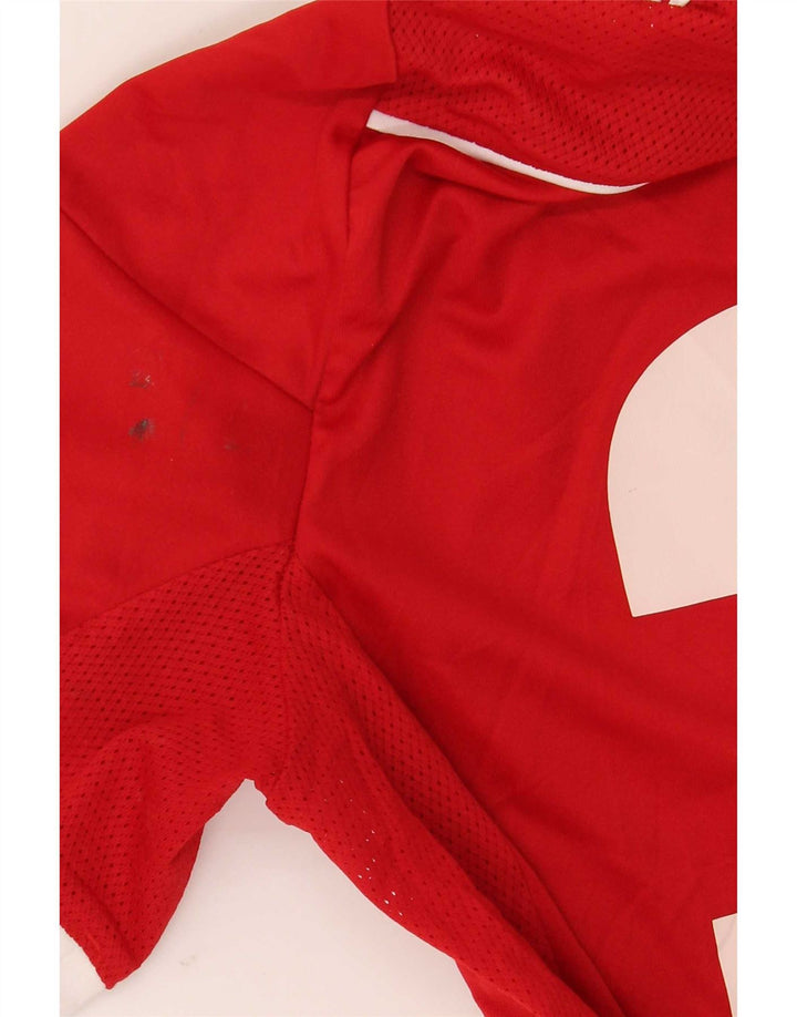 T-shirt grafica Adidas da bambino 13-14 anni XL rossa in poliestere