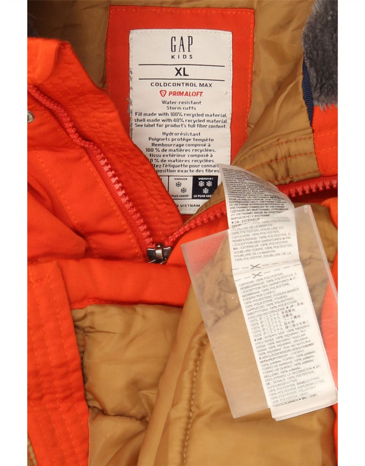 Giacca Parka con cappuccio GAP per ragazzi 11-12 anni XL arancione poliestere