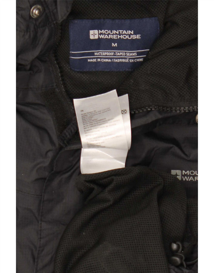 Giacca impermeabile con cappuccio da uomo Mountain Warehouse UK 38 Medium Black Nylon