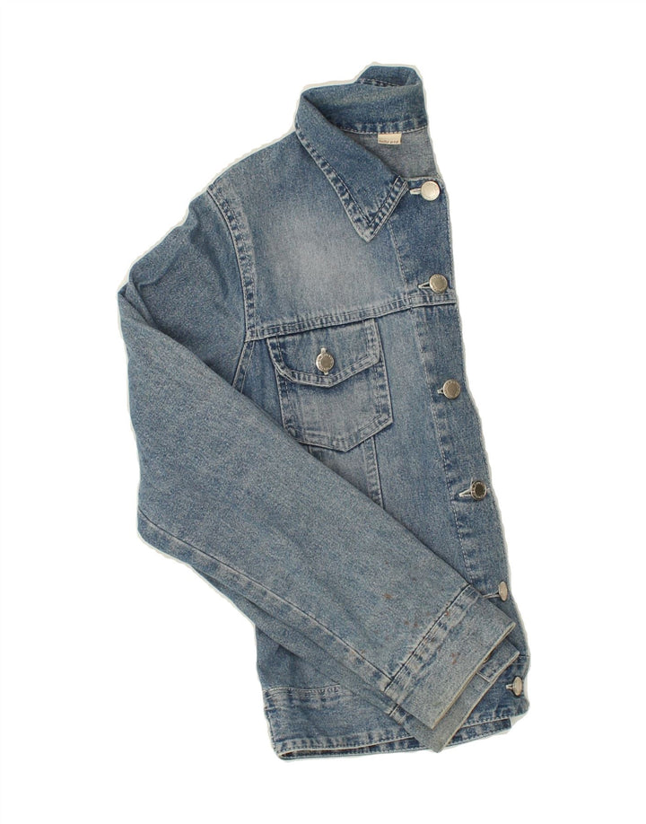 VINTAGE Womens Denim Jacket IT 42 Medium Blue Cotton Vintage Vintage and Second-Hand Vintage from Messina Hembry 