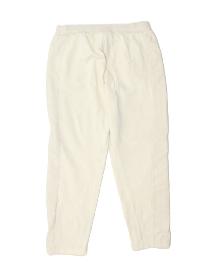 CHAMPION Womens Tracksuit Trousers UK 16 Large White Cotton Vintage Champion and Second-Hand Champion from Messina Hembry 