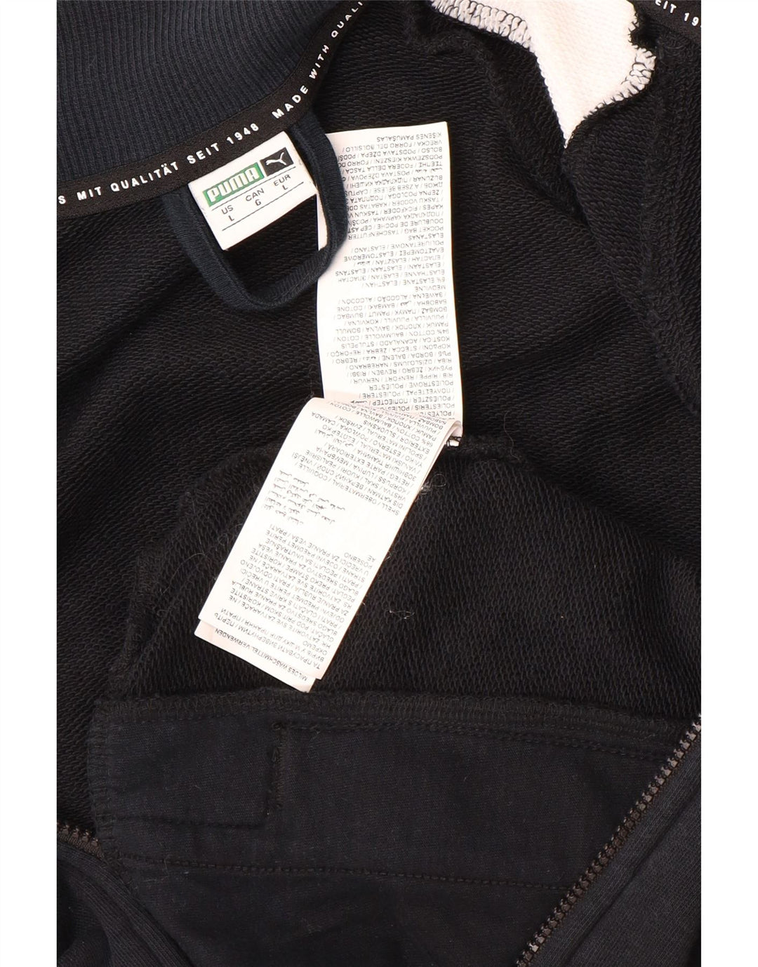 Giacca da ginnastica corta da donna Puma UK 16 Large Black Colourblock